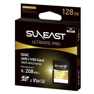SUNEAST V30 S225 128GB SD Kart | 208MB/s Okuma Hızı, V30 U3 A2 4K Destekli