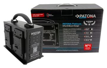 Patona Platinum B-Mount Charger f. 4pcs battery 33.6V 3A×4