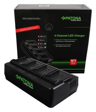 Patona 1688 / 1691 Premium 4’lü Şarj Cihazı Sony BP-U60 Ve BP-U100 İçin