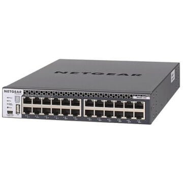 Netgear XSM4324CS-100NES Netgear Half-Width 24x10G including 24x10GBASE-T and 4xSFP+ (shared)