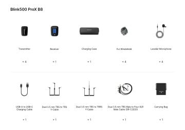 SARAMONIC BLİNK500 PROX B8 4 Kişilik Kablosuz Yaka Mikrofonu