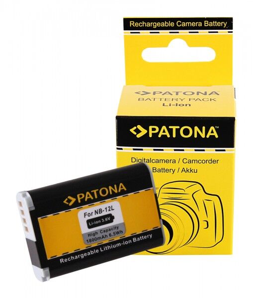 PATONA 1240 Canon NB-12L Uyumlu Yüksek Kapasiteli Yedek Batarya