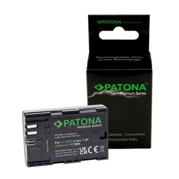 PATONA 1259 2400mAh Canon LP-E6 / LP-E6N Uyumlu Yüksek Kapasiteli Yedek Batarya