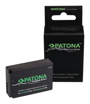 PATONA 1297 850mAh Canon LP-E12 Uyumlu Yüksek Kapasiteli Batarya