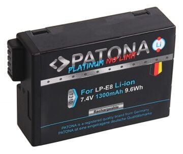 PATONA 1310 Platinum Canon LP-E8 Uyumlu Yüksek Kapasiteli Batarya
