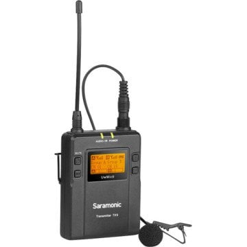 Saramonic UwMic9 (RX9 + TX9 + TX9) 2 Verici + 1 Alıcı Kablosuz Yaka Mikrofonu Seti