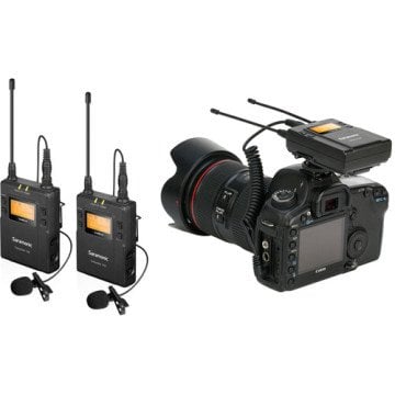 Saramonic UwMic9 (RX9 + TX9 + TX9) 2 Verici + 1 Alıcı Kablosuz Yaka Mikrofonu Seti
