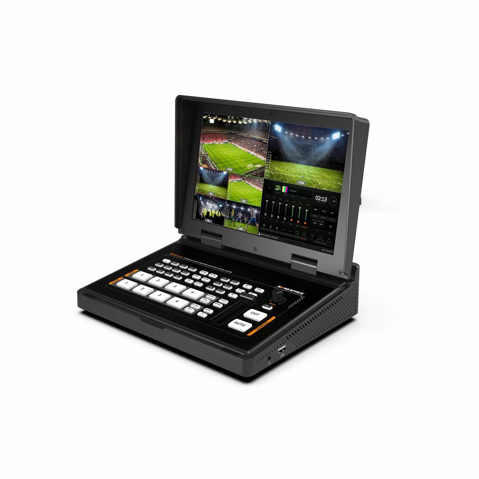 Avmatrix Shark S4 Plus 4-Kanal HDMI/SDI Ekranlı Canlı Yayın Mikseri