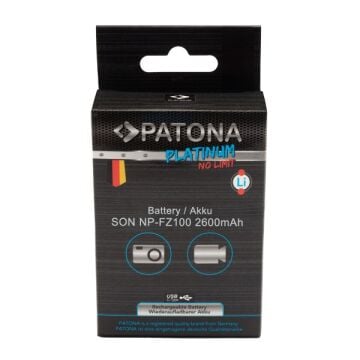 PATONA 1360 Platinum NP-FZ100 Sony Uyumlu USB-C Girişli Yüksek Kapasiteli Batarya