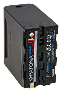 PATONA 1377 Platinum NP-F970 USB-C & Micro-USB Çıkışlı Sony Uyumlu Yüksek Kapasiteli Batarya