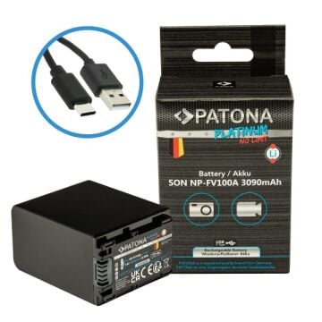 PATONA 1395 Platinum NP-FV100 USB-C Kamera Bataryası