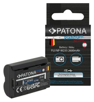 PATONA 1371 Platinum Fujifilm NP-W235 USB-C Şarjlı Kamera Bataryası