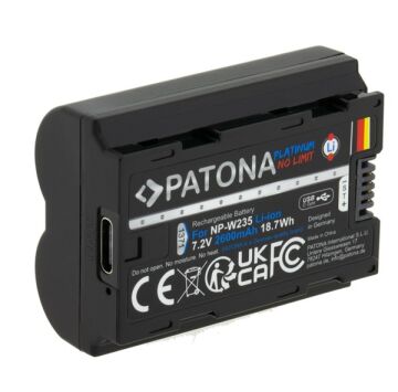 PATONA 1371 Platinum Fujifilm NP-W235 USB-C Şarjlı Kamera Bataryası