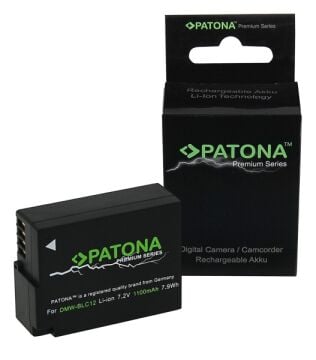 PATONA 1196 Panasonic DMW-BLC12 & Leica BP-DC12 Yüksek Kapasiteli Kamera Bataryası
