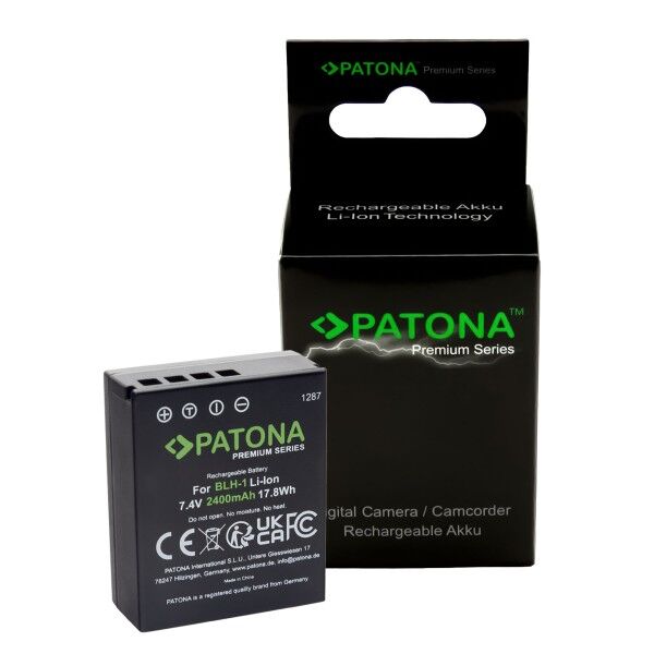 PATONA 1287 2400mAh Li-Ion Kamera Bataryası (Olympus BLH-1 Uyumlu)