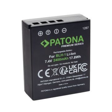 PATONA 1287 2400mAh Li-Ion Kamera Bataryası (Olympus BLH-1 Uyumlu)