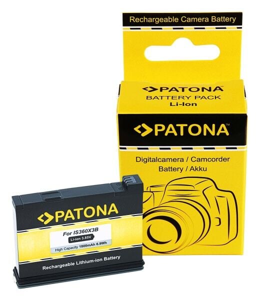 PATONA 1389 1800mAh Yedek Kamera Bataryası (Insta360 X3 Uyumlu)