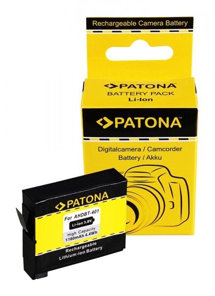 PATONA 1235 1160mAh Yedek Batarya (GoPro Hero4 Black & Silver Uyumlu)