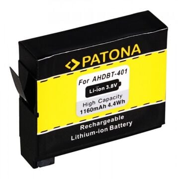 PATONA 1235 1160mAh Yedek Batarya (GoPro Hero4 Black & Silver Uyumlu)