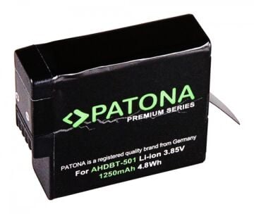 PATONA 1268 1250mAh Yüksek Kapasiteli Yedek Batarya (GoPro Hero 5 / 6 / 7 Uyumlu)