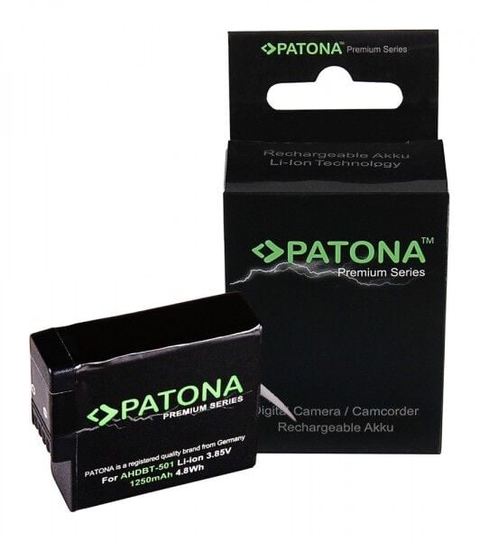 PATONA 1268 1250mAh Yüksek Kapasiteli Yedek Batarya (GoPro Hero 5 / 6 / 7 Uyumlu)