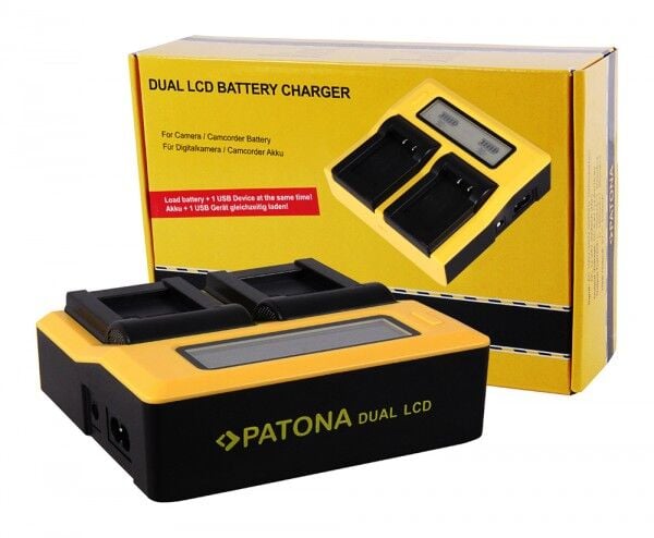 PATONA 7645 Fuji NP-W126 için Standart Seri Çift LCD USB Şarj Cihazı