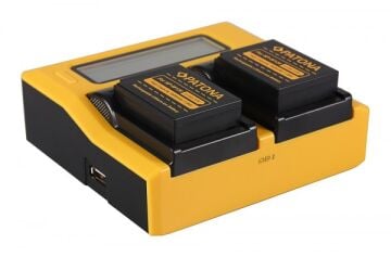 PATONA 7645 Fuji NP-W126 için Standart Seri Çift LCD USB Şarj Cihazı