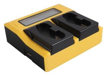 PATONA 7686 Canon LP-E4 / LP-E19 Uyumlu  Çift USB LCD Şarj Cihazı
