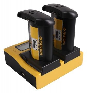 PATONA 7686 Canon LP-E4 / LP-E19 Uyumlu  Çift USB LCD Şarj Cihazı