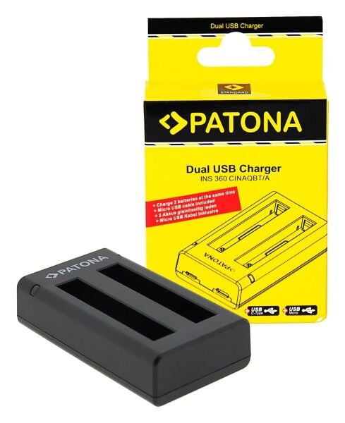 PATONA 1459 Insta360 X3 Uyumlu Çift USB Hızlı Şarj Cihazı