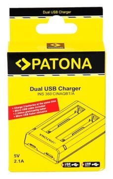 PATONA 1459 Insta360 X3 Uyumlu Çift USB Hızlı Şarj Cihazı