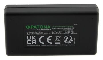 PATONA Premium 161942 Panasonic DMW-BLF19 Uyumlu Twin Performance PD Çift Şarj Cihazı