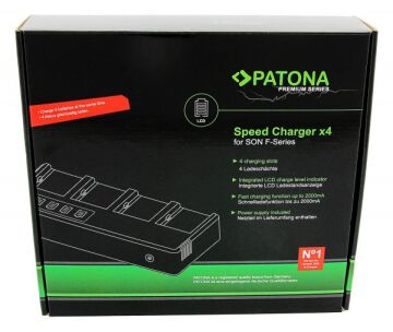 PATONA Premium 1703 4-Fold Hızlı Şarj Cihazı Sony NP-F Serisi Uyumlu