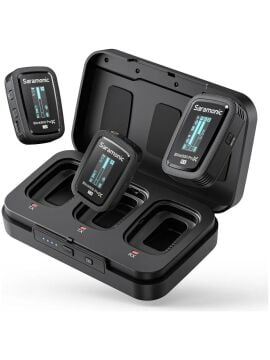 Saramonic Blink500 ProX B2R | 2 Kişilik Kablosuz Yaka Mikrofon Seti – Dahili Kayıt, Uzun Mesafe, Kamera ve Telefon Uyumlu Profesyonel Sistem