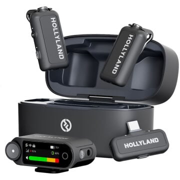 Hollyland LARK MAX 2 Combo Kablosuz Yaka Mikrofonu