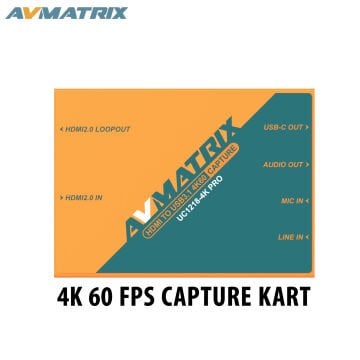 Avmatrix UC1218-4K PRO - Profesyonel HDMI to USB 4K Capture Kart