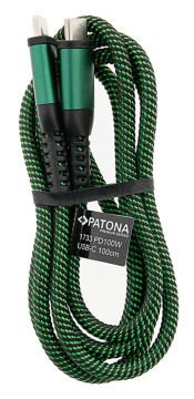 PATONA 2647 GaN 100W Hızlı Şarj Aleti + 1733 100W USB-C to USB-C Kablo Seti | PD3.0 QC3.0, 2x USB-C + 1x USB-A