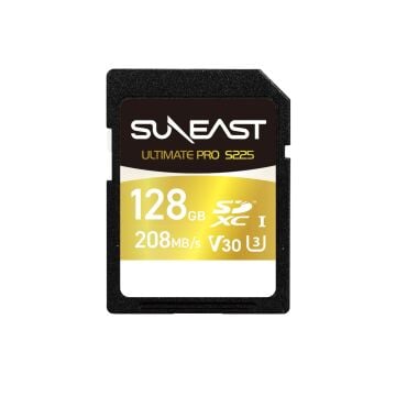 SUNEAST V30 S225 128GB SD Kart | 208MB/s Okuma Hızı, V30 U3 A2 4K Destekli