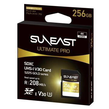 SUNEAST V30 S225 256GB SD Kart | 208MB/s Okuma Hızı, UHS-I U3 V30 A2, 4K Video Destekli