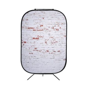 Lastolite Urban Collapsible Background 1.5 x 2.1m Red/Distressed White Brick-LB5706