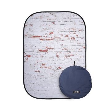 Lastolite Urban Collapsible Background 1.5 x 2.1m Red/Distressed White Brick-LB5706