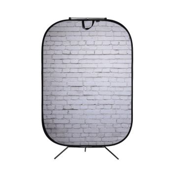 Lastolite Urban Collapsible Background 1.5 x 2.1m Painted White Brick/Gray Brick-LB5707