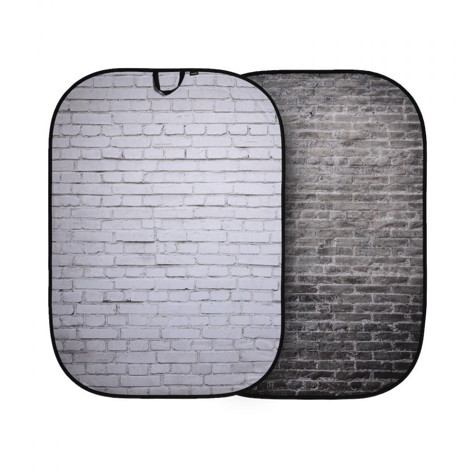 Lastolite Urban Collapsible Background 1.5 x 2.1m Painted White Brick/Gray Brick-LB5707