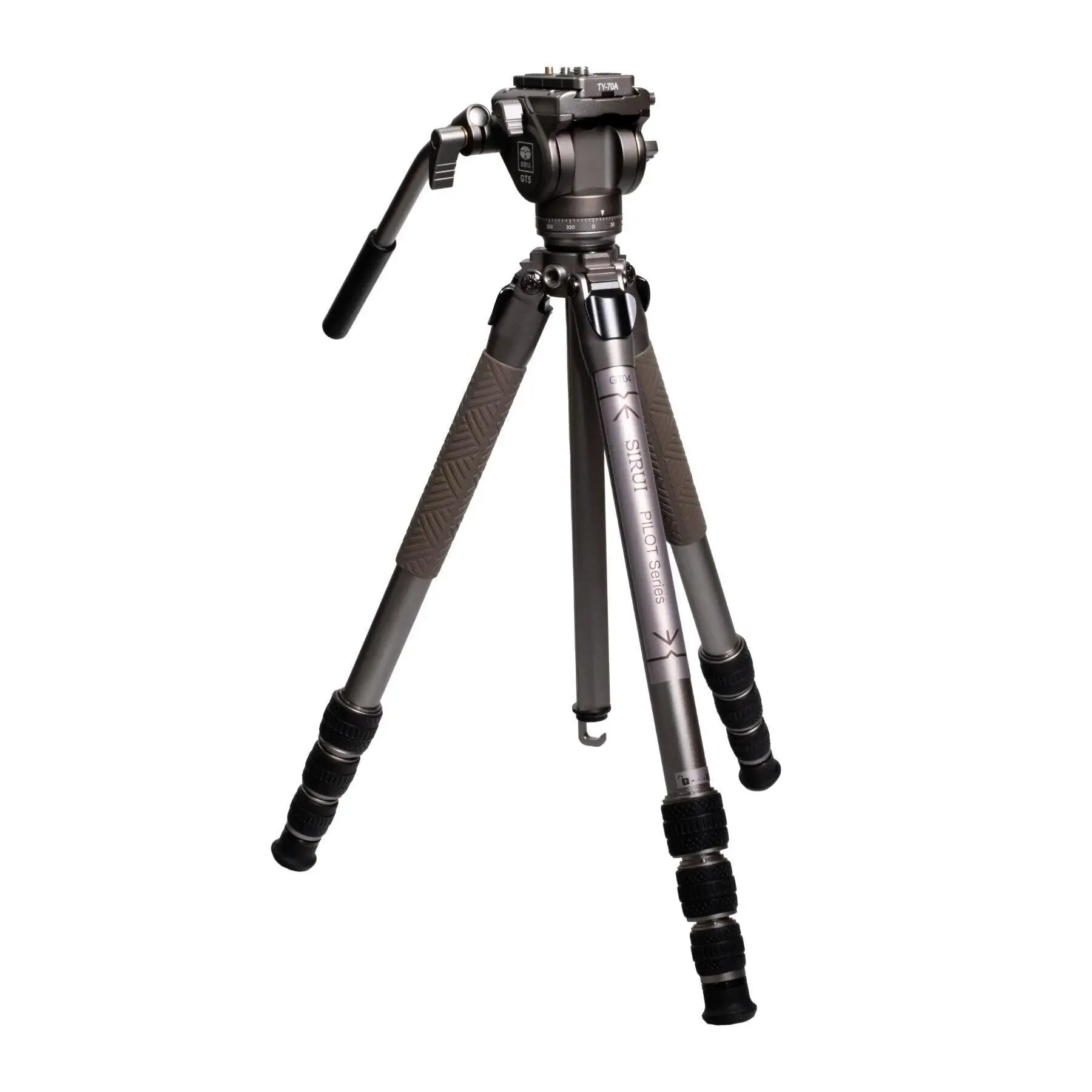 Sirui GT04+GT5 Pilot Series Video Tripod Kiti (Metalik Gri)