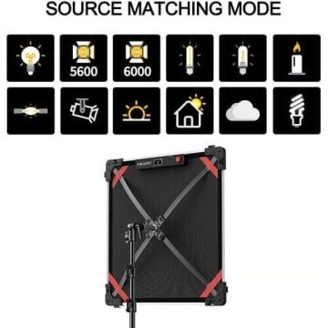 GVM 200W Esnek RGB LED Panel Işık