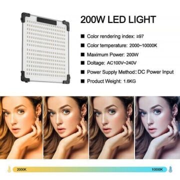 GVM 200W Esnek RGB LED Panel Işık