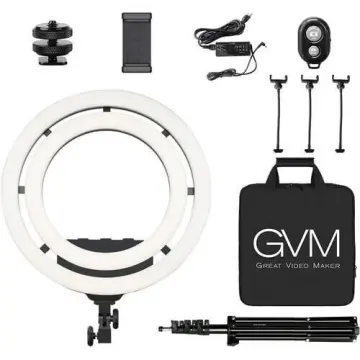 GVM Bi-Color & RGB LED Soft Double Ring Light (18'')