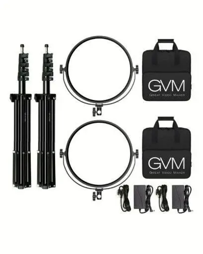 GVM Y60D256 Bi-Color LED Video Işığı İkili Ayaklı Kit