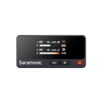 Saramonic Air 01 Kablosuz Yaka Mikrofonu – Çift Verici, Tek Alıcı, 48kHz 24-Bit Ses Kalitesi, iPhone / Android / Kamera Uyumlu