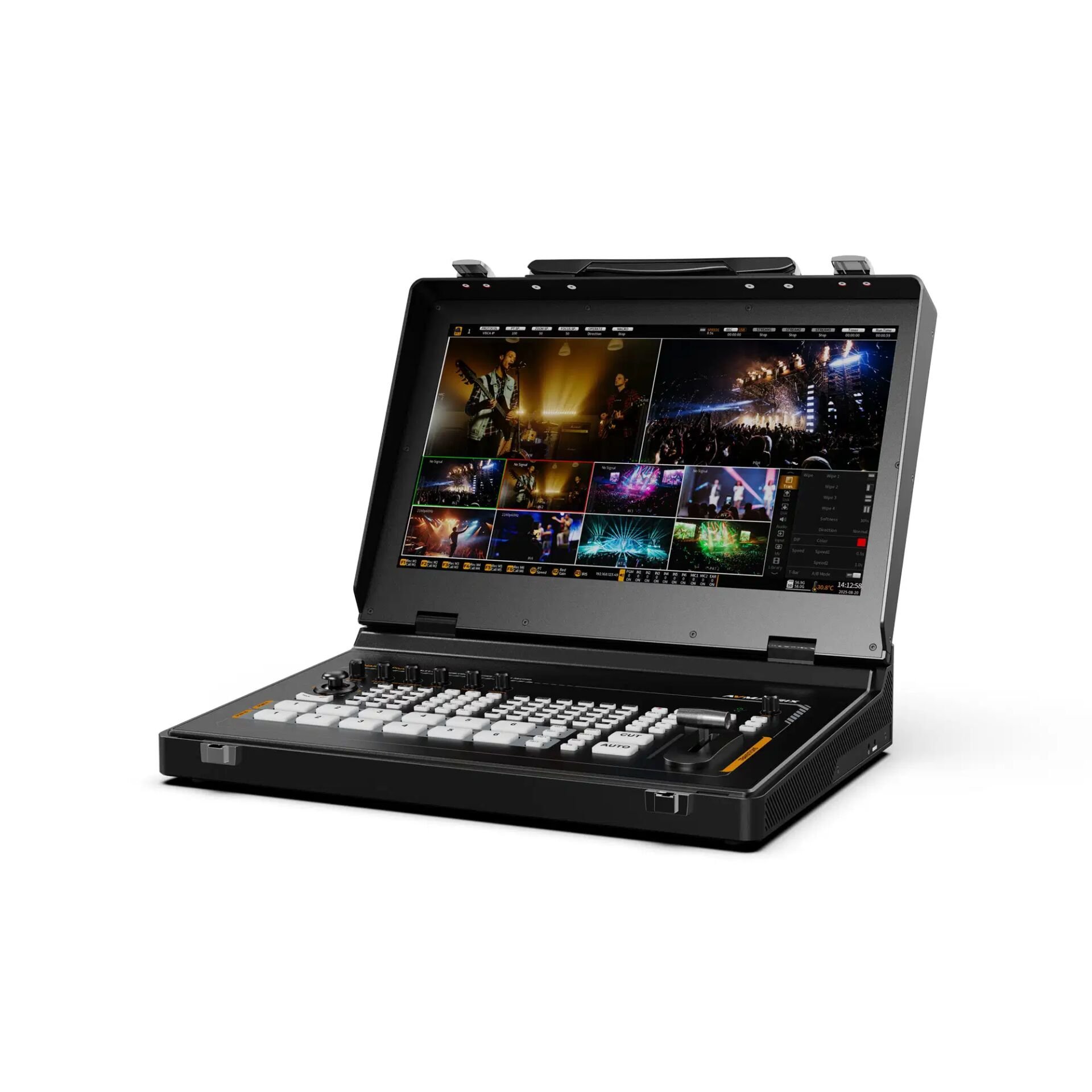 AVMatrix SHARK S6 PLUS 17.3″ 6-Kanallı SDI & HDMI Video Mikseri – Taşınabilir Canlı Yayın Switcher